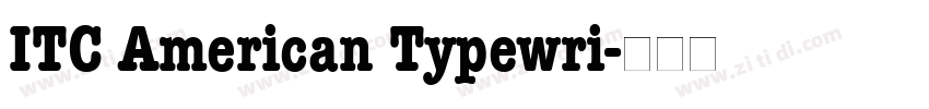 ITC American Typewri字体转换